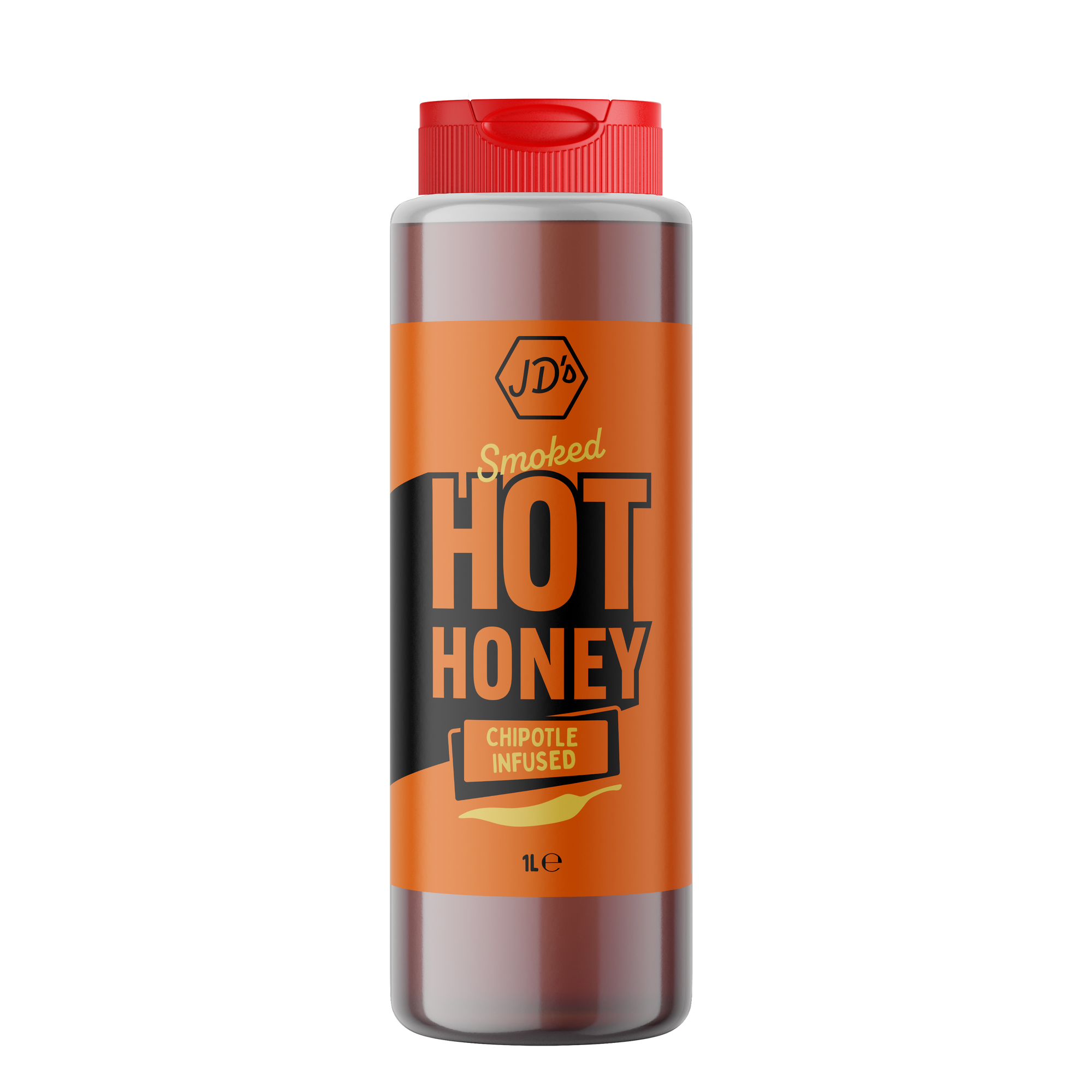 JD's Hot Honey Smoked - 1 Litre Big Bottle