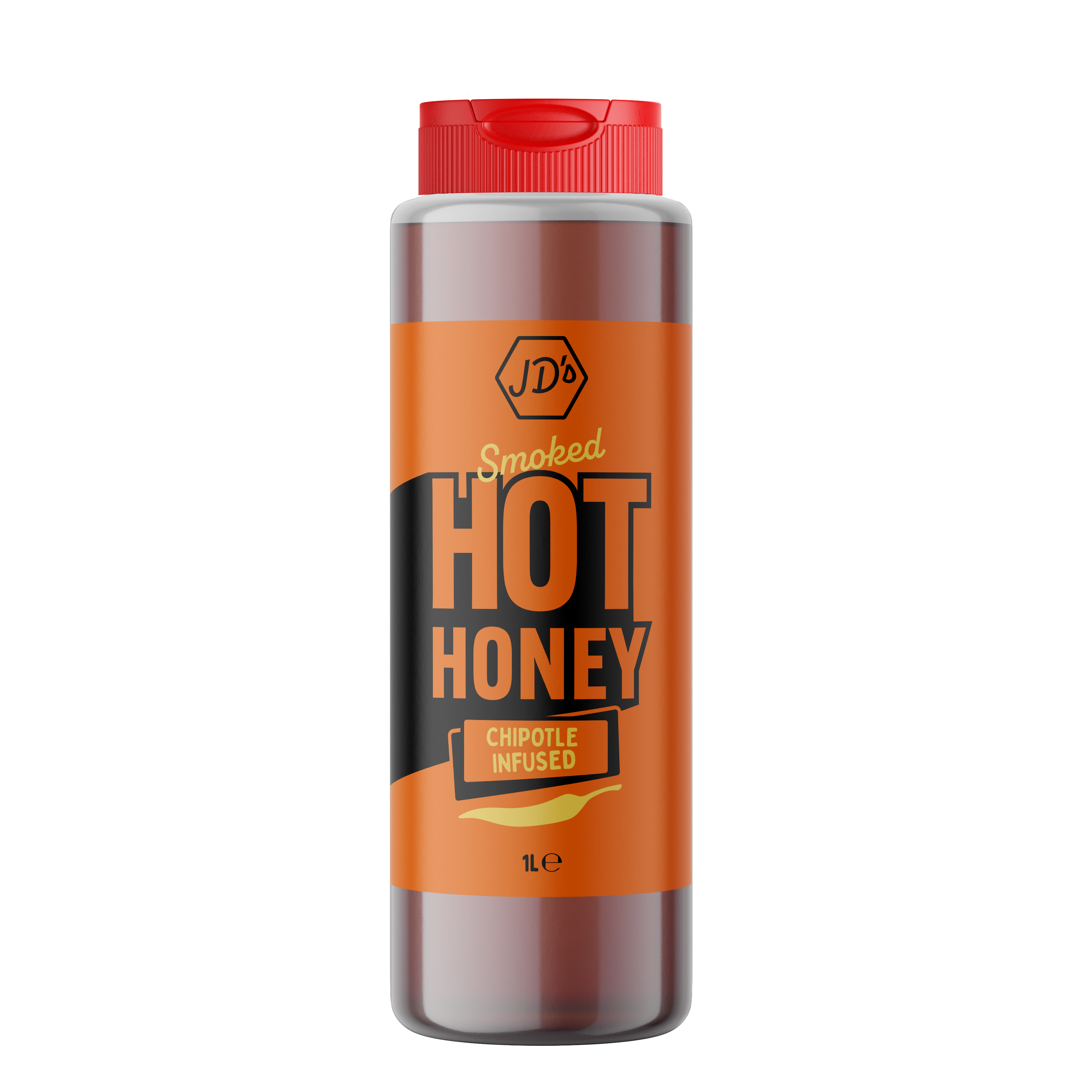 JD's Hot Honey Smoked - 1 Litre Big Bottle