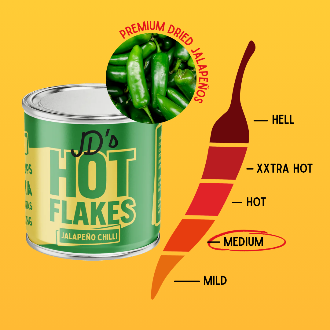 JD's Hot Jalapeño Chilli Flakes 35g