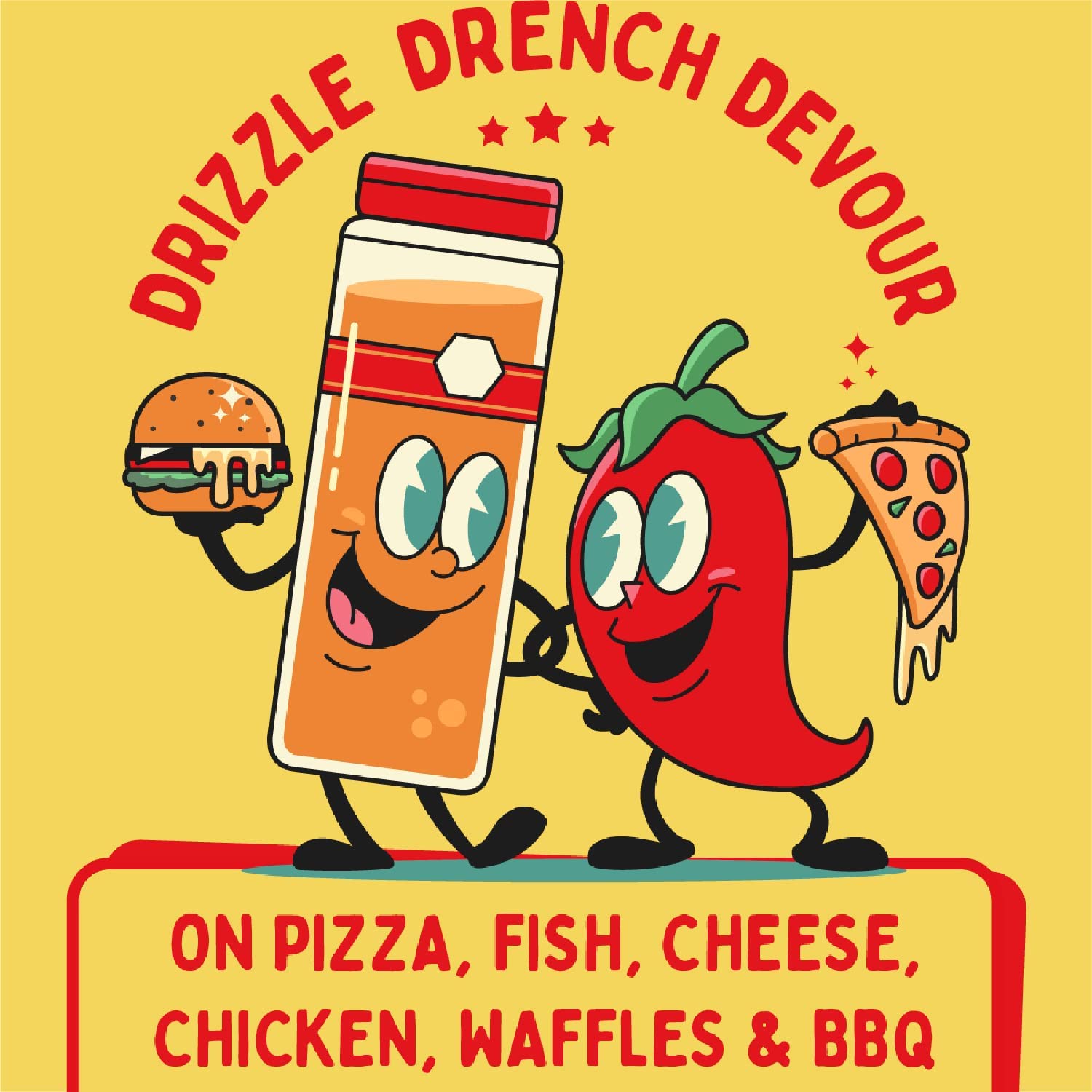 JD's XXTRA Hot Honey - 1 Litre big bottle