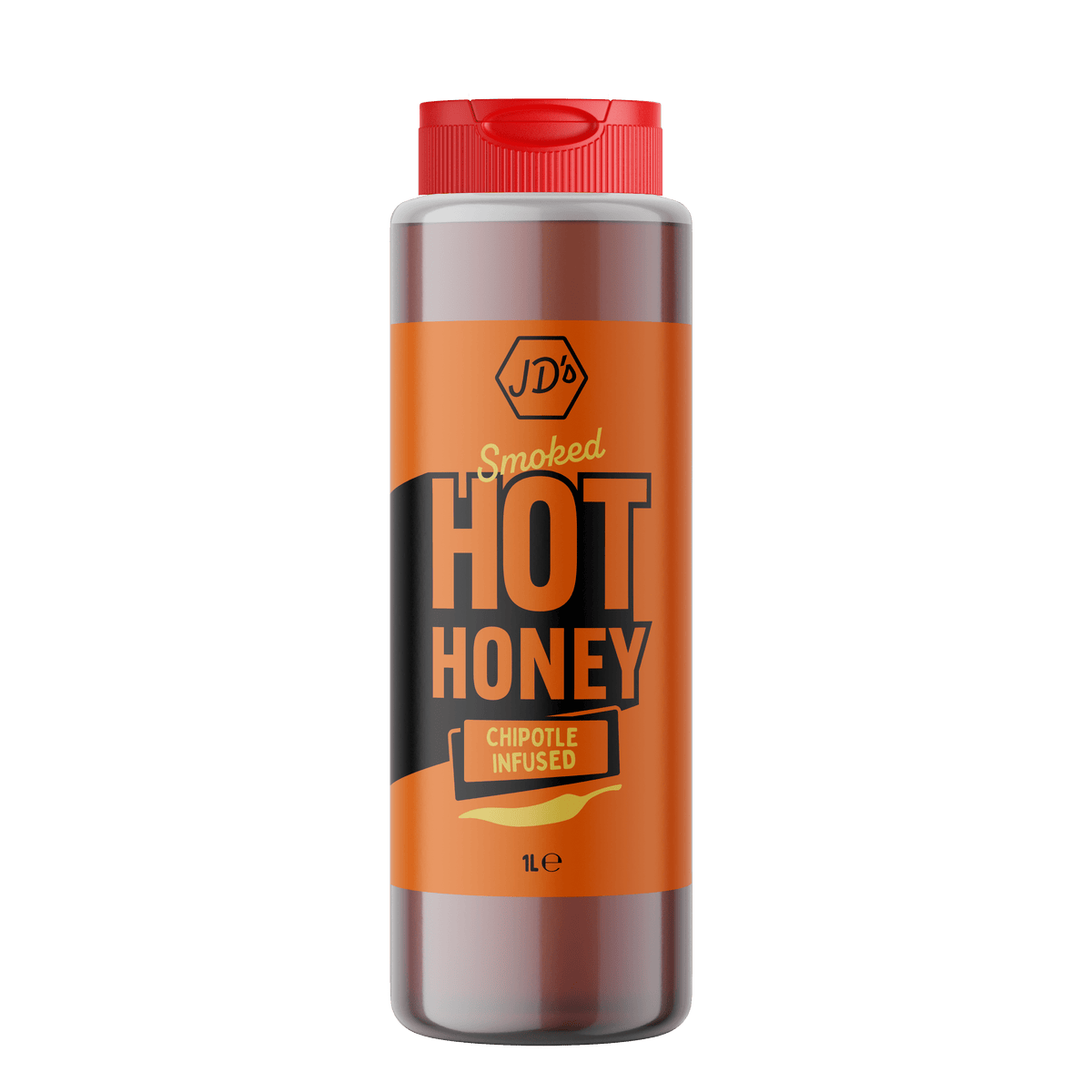 JD's Hot Honey Smoked - 1 Litre Big Bottle - JD's Hot Honey