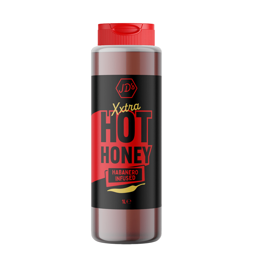 JD's XXTRA Hot Honey - 1 Litre big bottle - JD's Hot Honey