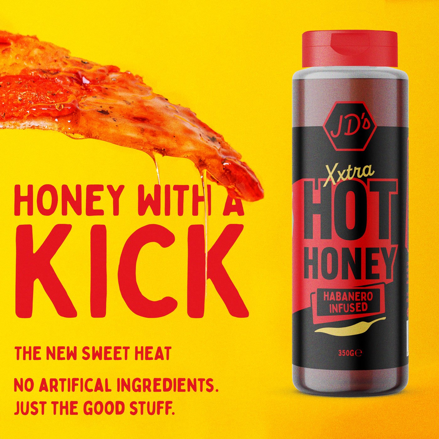 JD's XXTRA Hot Honey 350g - JD's Hot Honey